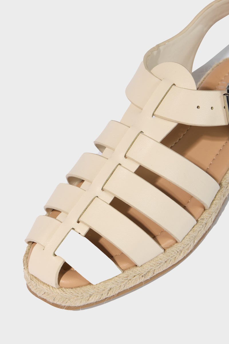 DeFacto Beige Woman Woman Flat Sole Faux Leather Espadrille Shoes Casual - Image 5